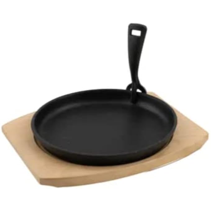 barbecook Cast Iron Grill Pan With Bamboo Trivet
