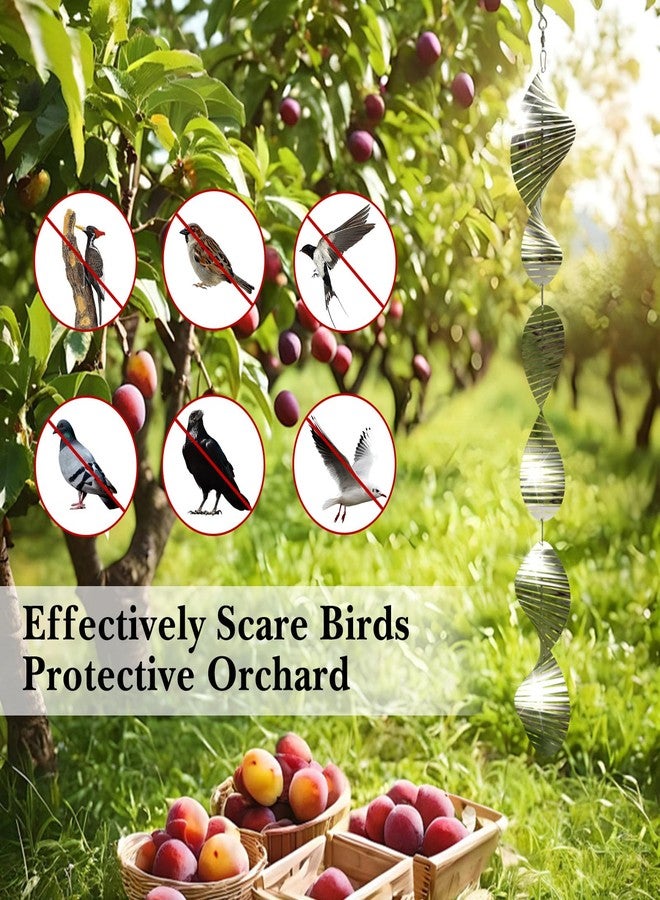 أجهزة طرد الطيور من CHONOVO للباحات الخارجية، مجموعة أجهزة إخافة الطيور، دوارات رياح ثلاثية الأبعاد عاكسة للغاية، ديكور حديقة خارجي، عاكسات طيور لإبعاد الطيور عن النوافذ والأسطح والساحات والبساتين والشرفات. - Image 4
