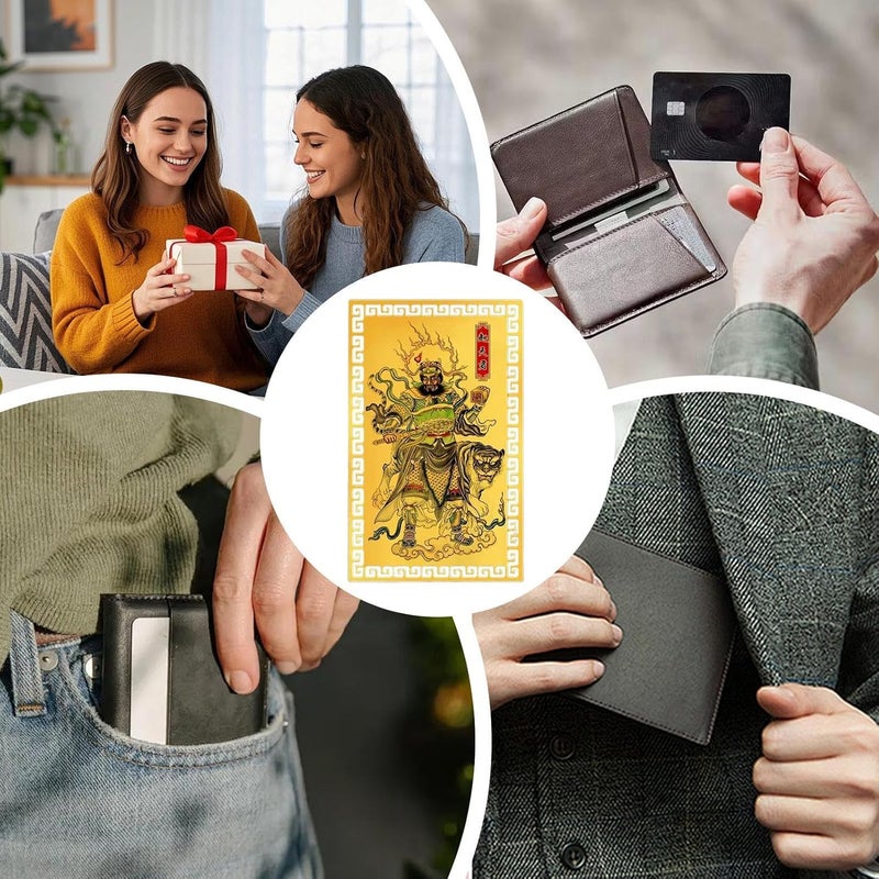 Genérico Chinese God Of Wealth Card: Mini Gold Symbol, Hand , Accent | Auspicious Gift Designed for Parents, Grandparents, Spouses, Son, Relatives, Coleg - Image 4