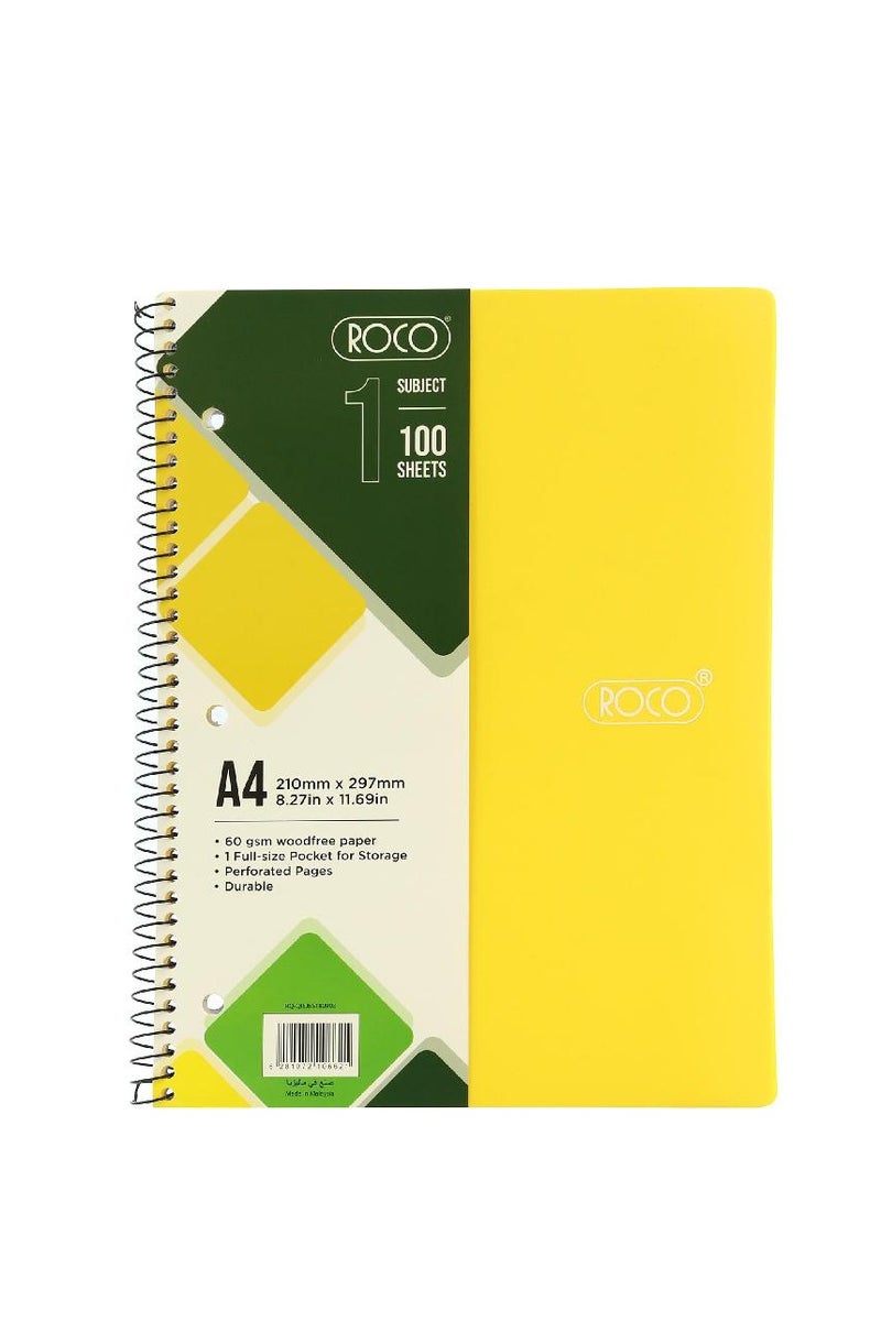 ROCO Neon Notebook A4200 Pages (100 Sheets)