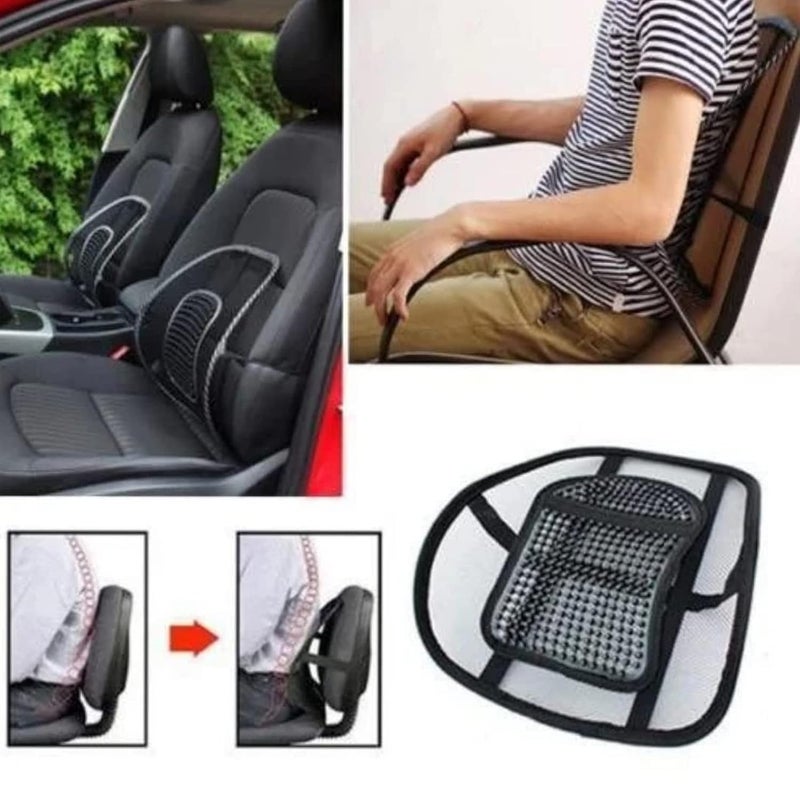 Pritama Mesh Ventilation Nylon Back Rest with Lumbar Support Mesh Cushion Pad Universal Back Lumbar Support Chairs for Office Chair Home Car Seat to Relieve Pain Pack of 1 - Image 5