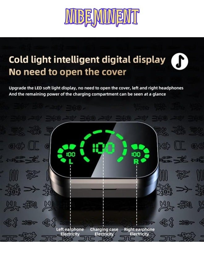 NIBEMINENT Wireless Earbuds Mini Earphone Bluetooth Headphones IPX7 Waterproof Bluetooth Headsets Light-Weight Earphones with Microphone & Charging Case Digital Display for all Phone - Image 4