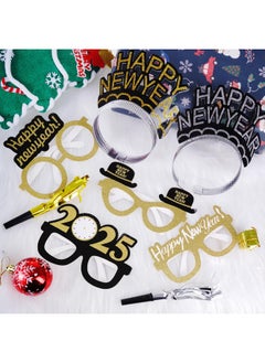 obmwang obmwang 36 Pieces New Years Eve Party Supplies Including Happy New Year Eyeglasses Happy New Year Headband and Metallic Fringed Noise Makers for 2025 New Year's Eve Party Favors  - Image 5