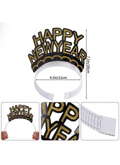 obmwang obmwang 36 Pieces New Years Eve Party Supplies Including Happy New Year Eyeglasses Happy New Year Headband and Metallic Fringed Noise Makers for 2025 New Year's Eve Party Favors  - Image 3