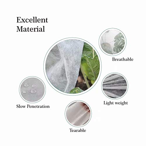 Agfabric Plant Covers Freeze Protection 1.2oz 72"x72" Shrub Cover,Winter Tree Cover for Season Extension&Frost Protection,White - Image 3