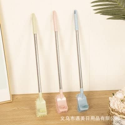 FAGVA 2 in 1 Toilet Brush with Steel Handle Portable Double Sided Toilet Brush Plastic Long Handle Bathroom Scrub Cleaning Brush - Image 4