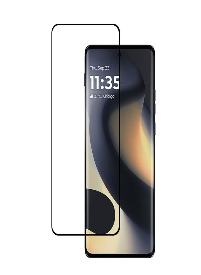 UPONEW [2 Pack For Motorola Moto Edge 2024 Black 3D Curved Protective Tempered Glass Screen Protector - Image 4
