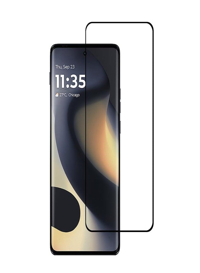 UPONEW [2 Pack For Motorola Moto Edge 2024 Black 3D Curved Protective Tempered Glass Screen Protector - Image 3