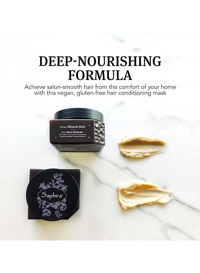 Saphira الطين المعدني الإلهي للشعر المجعد والمتموج، مرطب للشعر وقناع ترطيب عميق للشعر، 250 مل - Image 2