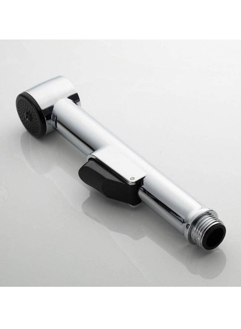 Water bidet head with hose and bidet holder, silver color, best for maintaining personal hygiene, excellent length 23 cm  - Image 1