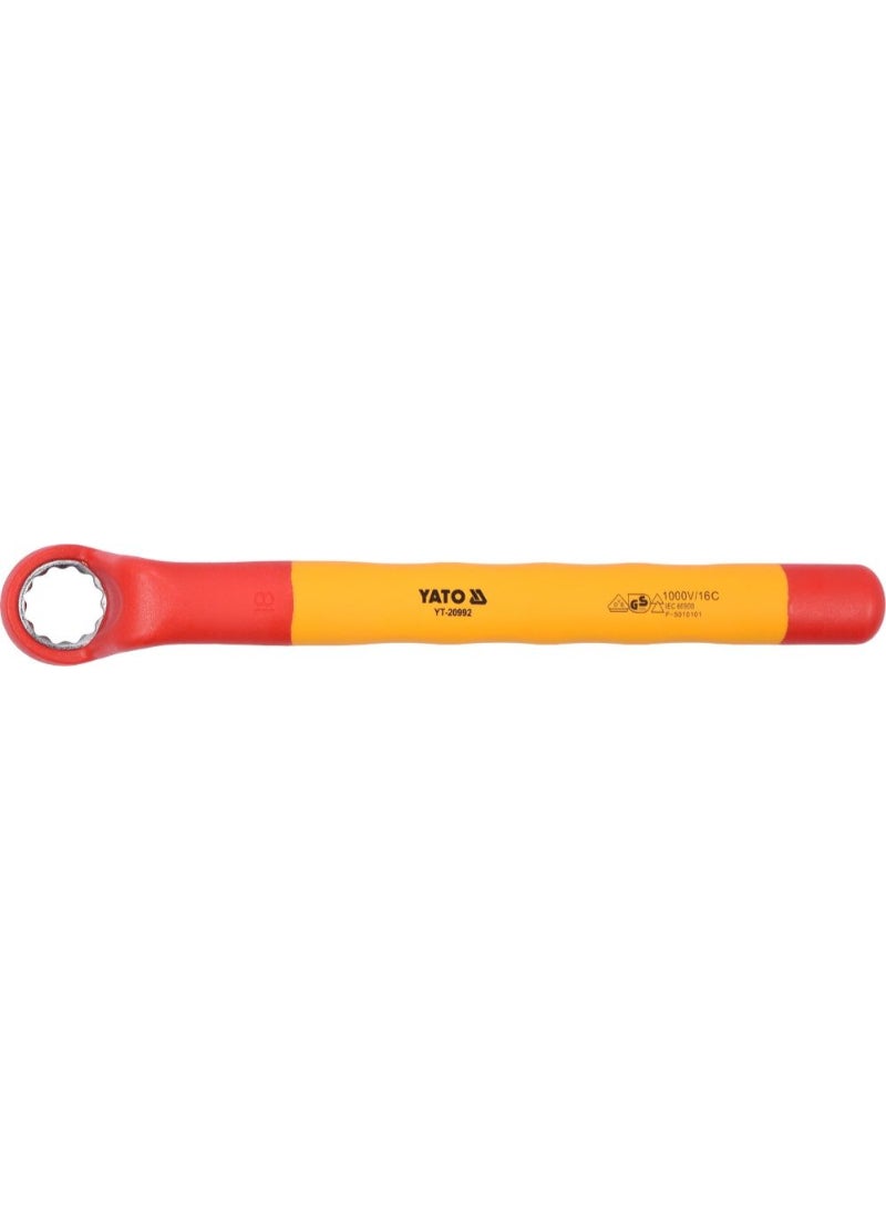 Yato YATO Insulated Ring Wrench 18mm VDE-1000V YT-20992