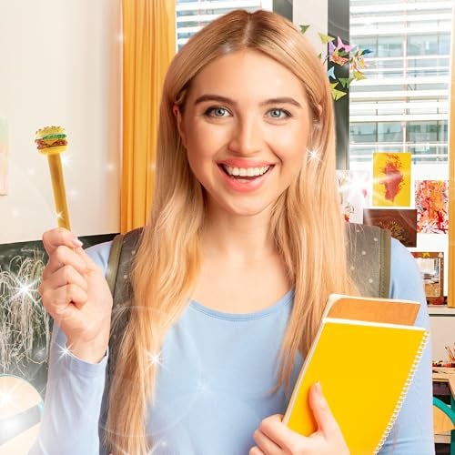 Planet Pens Cheeseburger Novelty Pen - Cute Fun & Unique Kids & Adults Office Supplies Ballpoint Pen Colorful Fast Food Writing Pen Instrument for School and Office - Image 2
