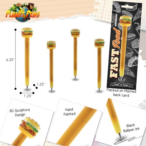 Planet Pens Cheeseburger Novelty Pen - Cute Fun & Unique Kids & Adults Office Supplies Ballpoint Pen Colorful Fast Food Writing Pen Instrument for School and Office - Image 3