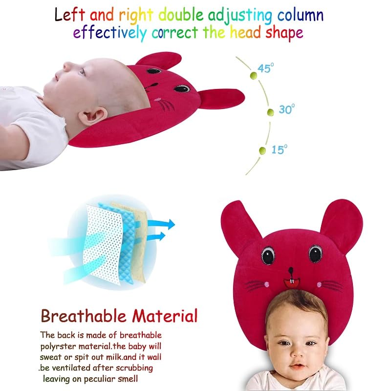 Sharma Clothing SHARMA CLOTHING Mustard Seeds Pillow Cotton Baby Head Shaping Takiya Detachable Mustard | Rai Seed Pouch for Easy Washing Feeding & Nursing Baby Neck Pillow for 0 to 12 Months Babies (Pink) - Image 5