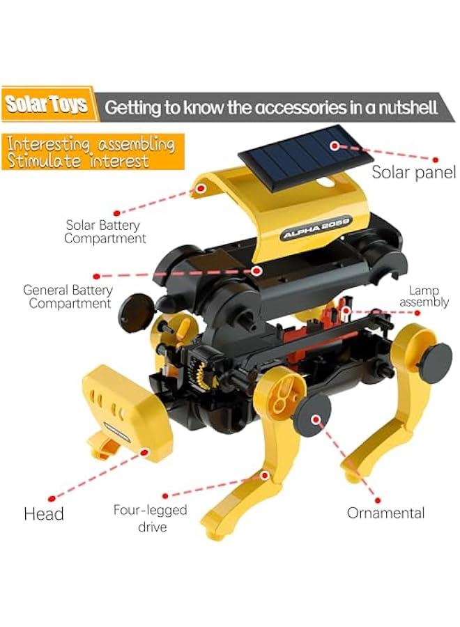 Robot Dog Toys - Solar Robot Toys for Kids Ages 8-12,Science Educational Toys Science Toys Robotics Toys,DIY Learning Educational Robot Toy Birthday Gift for Kids Boys Girls - Image 5