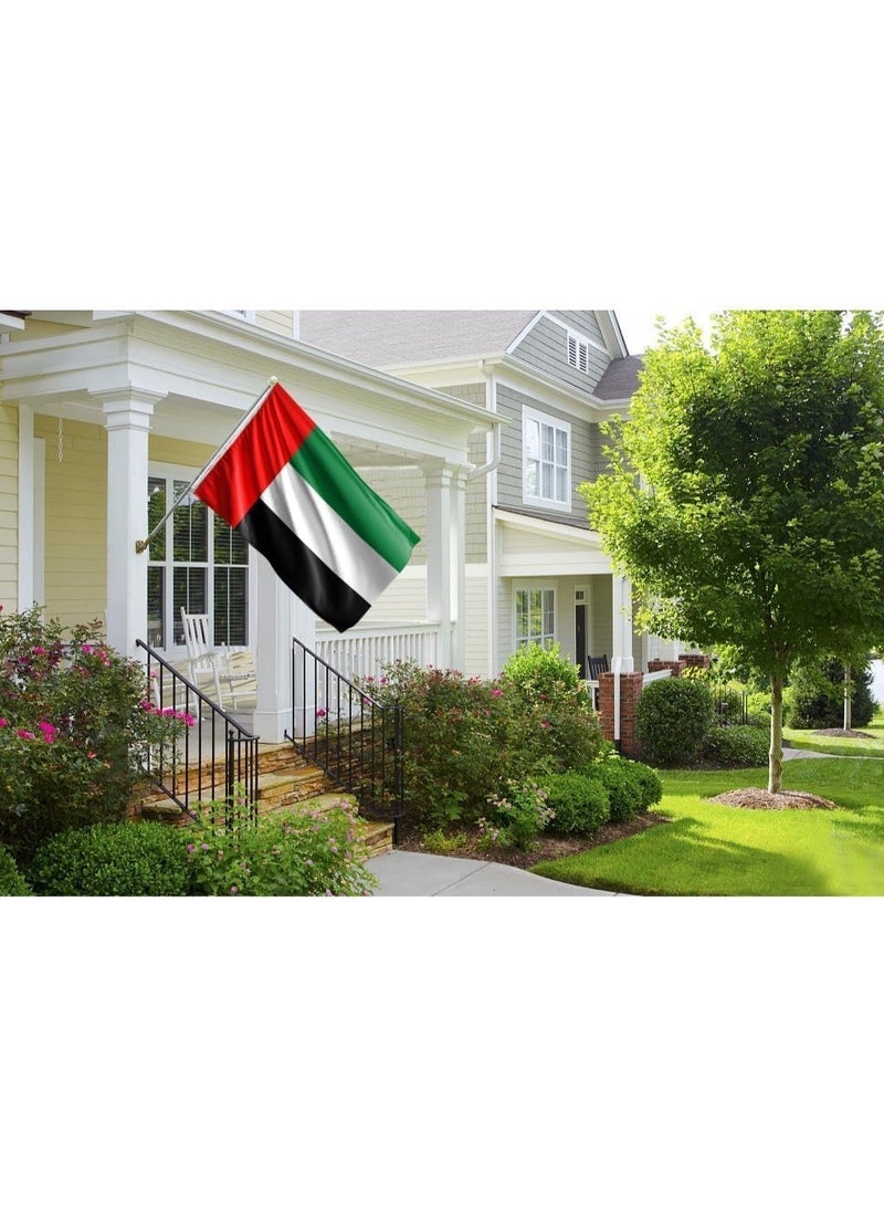 SänHahn United Arab Emirates Flag - 3x5 Ft / 4 x 6 Ft - 100D Polyester Emirati Banner with Two Metal Grommets - Fade Resistant - Vivid Colors - 3' x 5' Feet / 4' x 6 Feet - 90x150 Cm / 120x180 CmFor Patriotic UAE Emirati Themed Festival Events Party Indoor Outdoor - Image 5