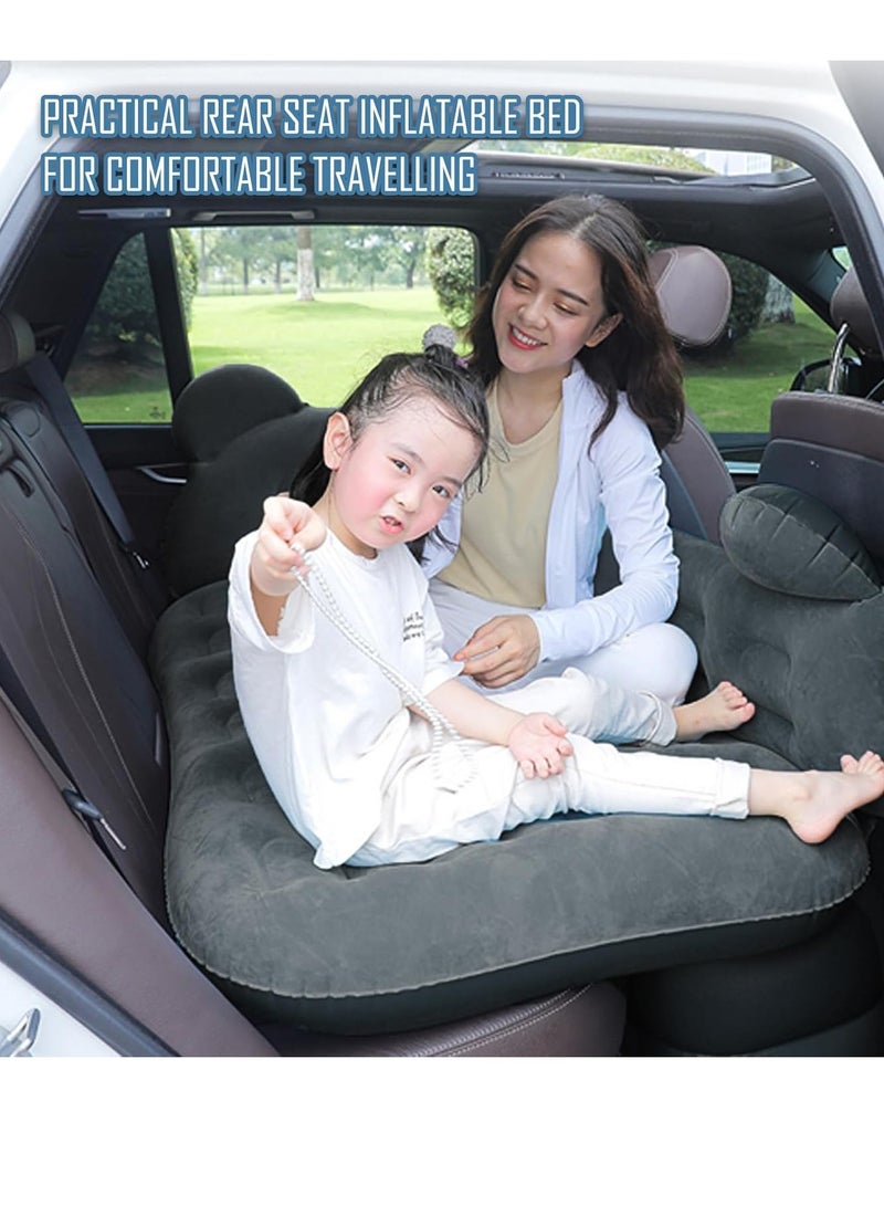 شاربدو مرتبة هوائية لسرير السيارةفرشة رحلات - سرير سفر قابل للنفخ ومحمول، للنوم، رمادي - Image 3