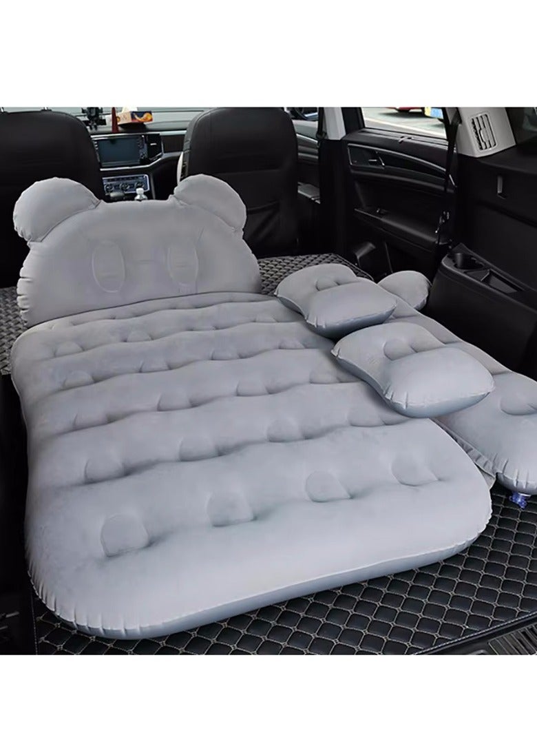 شاربدو مرتبة هوائية لسرير السيارةفرشة رحلات - سرير سفر قابل للنفخ ومحمول، للنوم، رمادي - Image 4