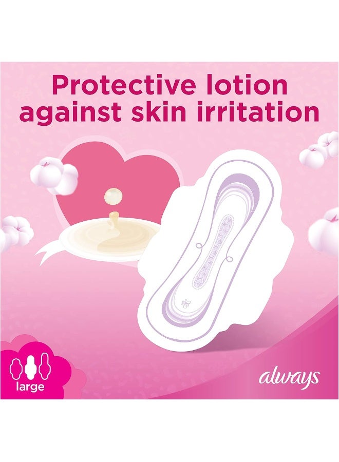 Always Cotton Soft Ultra, Large Sanitary Pads With Wings, 8 Count - Image 4