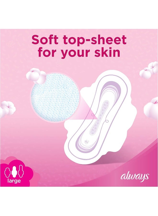 Always Cotton Soft Ultra, Large Sanitary Pads With Wings, 8 Count - Image 3