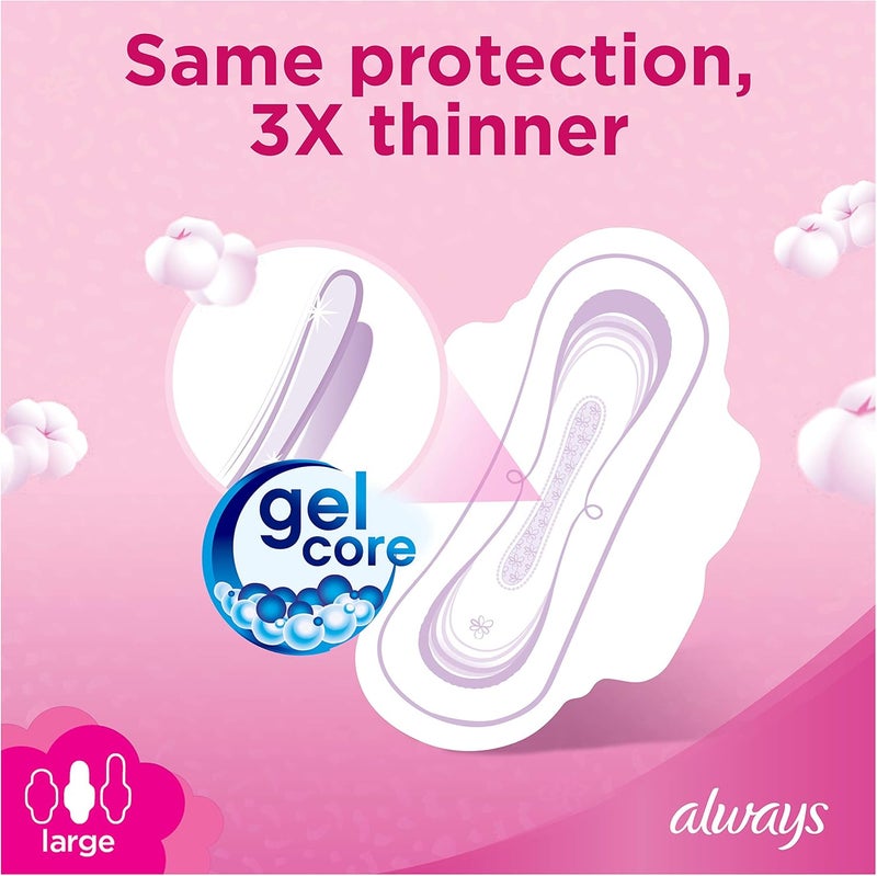Always Cotton Soft Ultra, Large Sanitary Pads With Wings, 8 Count - Image 5