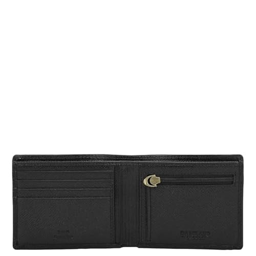 Da Milano RFID Protected Leather Wallet for Men with Card Slot - Black - Image 3