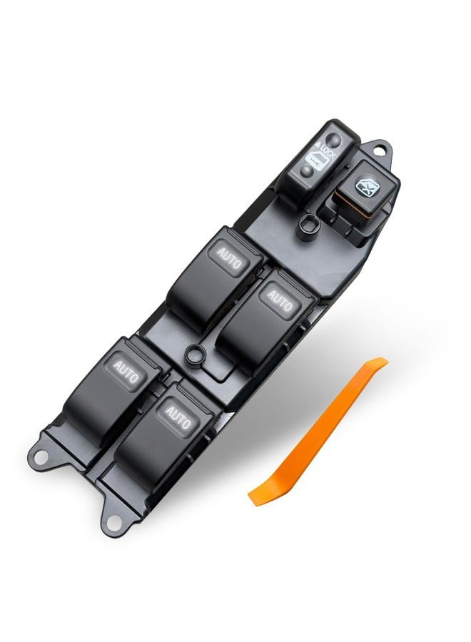 BELGEMAY Driver-Side Window Switch - 84820-12480/12460/0F040/02150 - Fits 02-15 Toyota Corolla EX/Prius/RAV4/Camry/Sienna/Fortuner (One-Touch, White LED) - W/Tool, 1-Year Warranty​ - Image 1