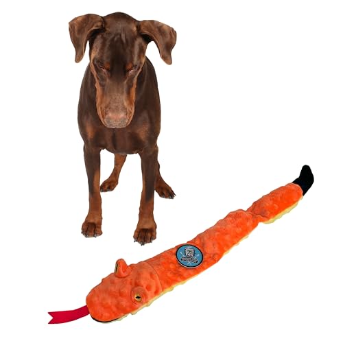 SPOT Skinneeez Extreme Triple Squeak Snake Durable StuffingFree Dog Toy with RipStop Mesh 3 Jumbo Squeakers Built for Aggressive Chewers Perfect for Medium to Large Dogs Puppies 25 inch - Image 1