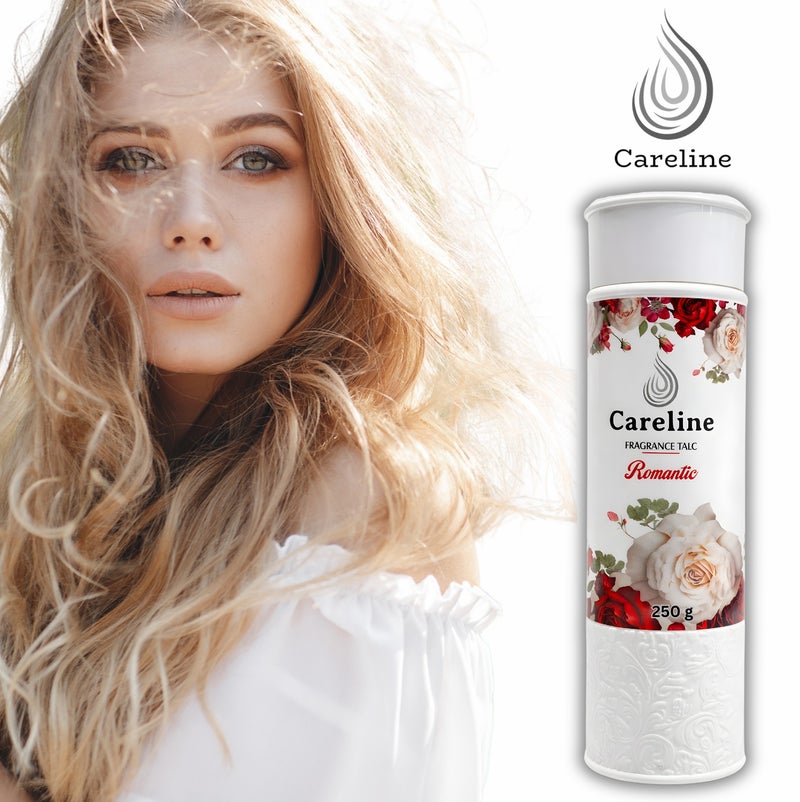 Careline Romantic Fragrance Talc Powder, Long-Lasting Floral Freshness, 250g - Image 4