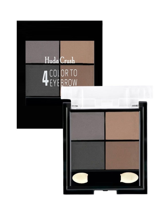 HUDACRUSH Huda Crush Beauty 4 in 1 Eyebrow Powder Cake For Girl 's with Angled Eyebrow Sponge Brush | Long Lasting & Waterproof | Eyebrow Enhancer | Eyebrow Color (8g) - Image 2