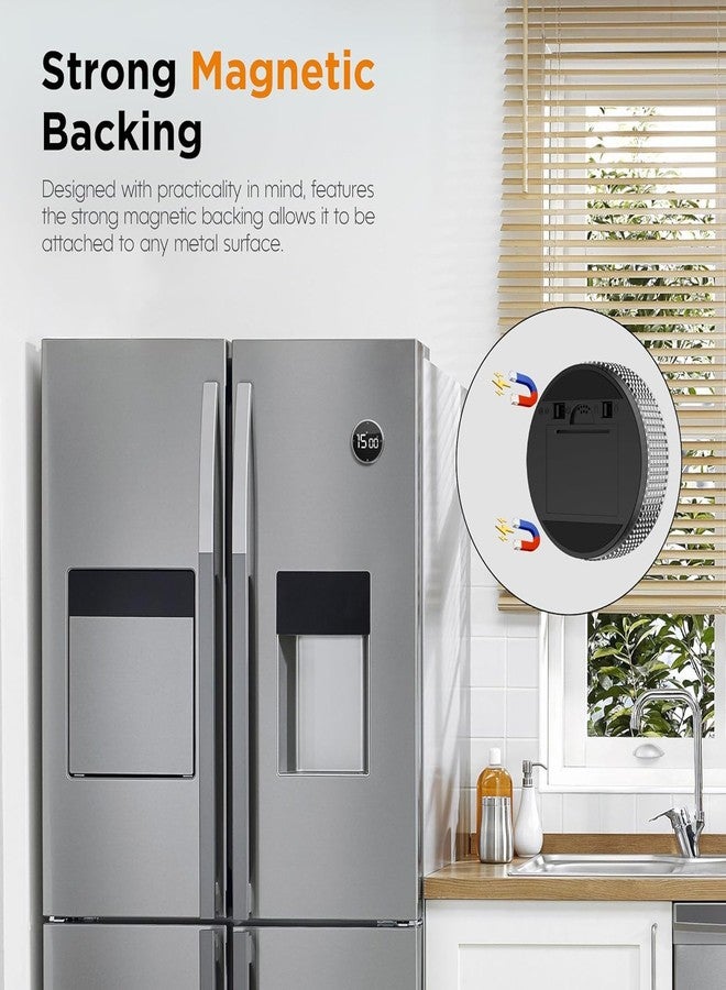 BKK Digital Kitchen Timer with Strong Magnetic Back, LED Display Countdown & Count Up Timer, Rotary Dial Control, Cooking Timer for Kitchen, Study, Workout, Yoga, Homework & Office Use - Image 3