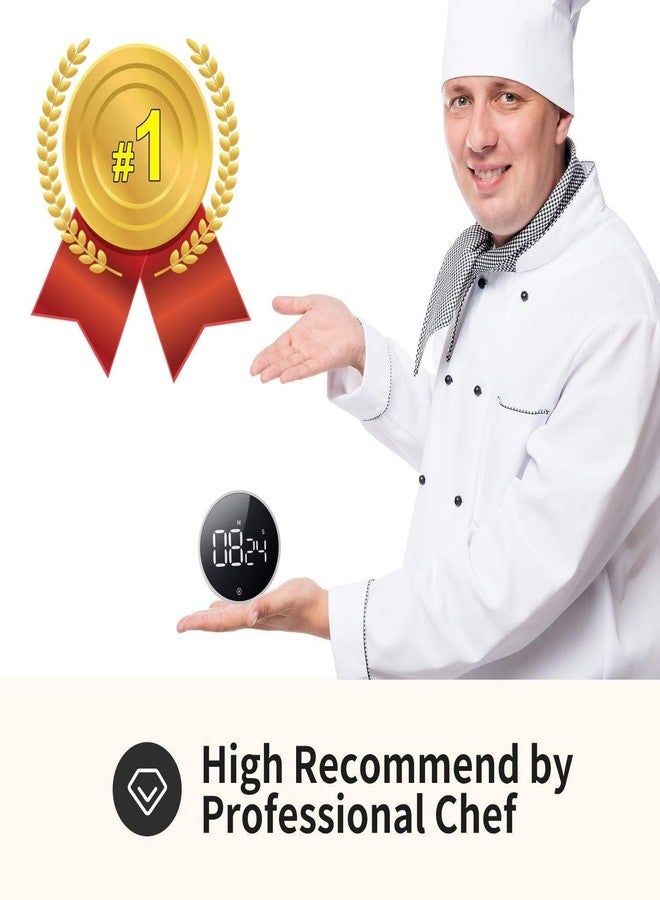 BKK Digital Kitchen Timer with Strong Magnetic Back, LED Display Countdown & Count Up Timer, Rotary Dial Control, Cooking Timer for Kitchen, Study, Workout, Yoga, Homework & Office Use - Image 4