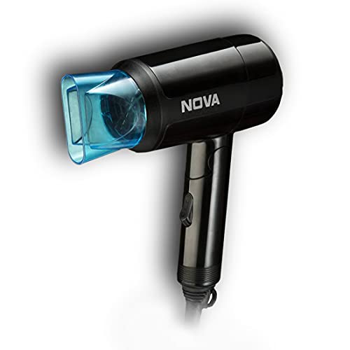 Nova NHP 8105 1200 Watts Hot & Cold Foldable Hair Dryer for Women (Black) - Image 1