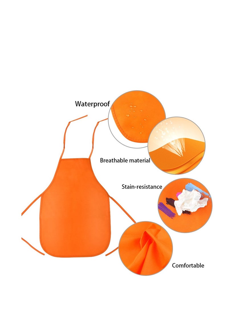 Excefore 12 Pcs 12 Colors Kids Aprons, Children Art Painting Aprons, Children Painting Aprons Art Smocks, Suitable for  Kitchen, Classroom, Painting Baking  - Image 4
