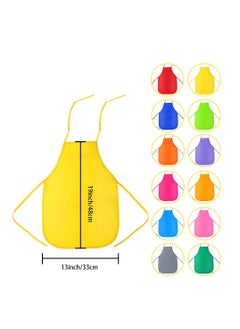Excefore 12 Pcs 12 Colors Kids Aprons, Children Art Painting Aprons, Children Painting Aprons Art Smocks, Suitable for  Kitchen, Classroom, Painting Baking  - Image 3