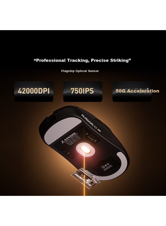 Ausdom G03 V2 Ultra Lightweight Wireless Gaming Mouse Long Battery Life 54l15 Flagship Controller Wireless/wired Dual Mode 3950 Engine Dual 8k Report Rate Black - Image 3