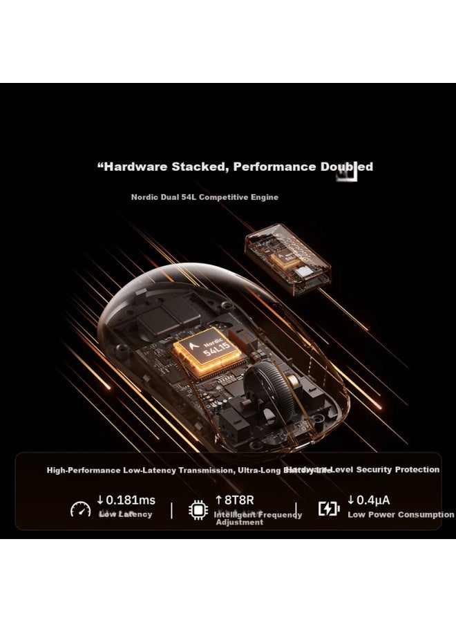 Ausdom G03 V2 Ultra Lightweight Wireless Gaming Mouse Long Battery Life 54l15 Flagship Controller Wireless/wired Dual Mode 3950 Engine Dual 8k Report Rate Black - Image 1