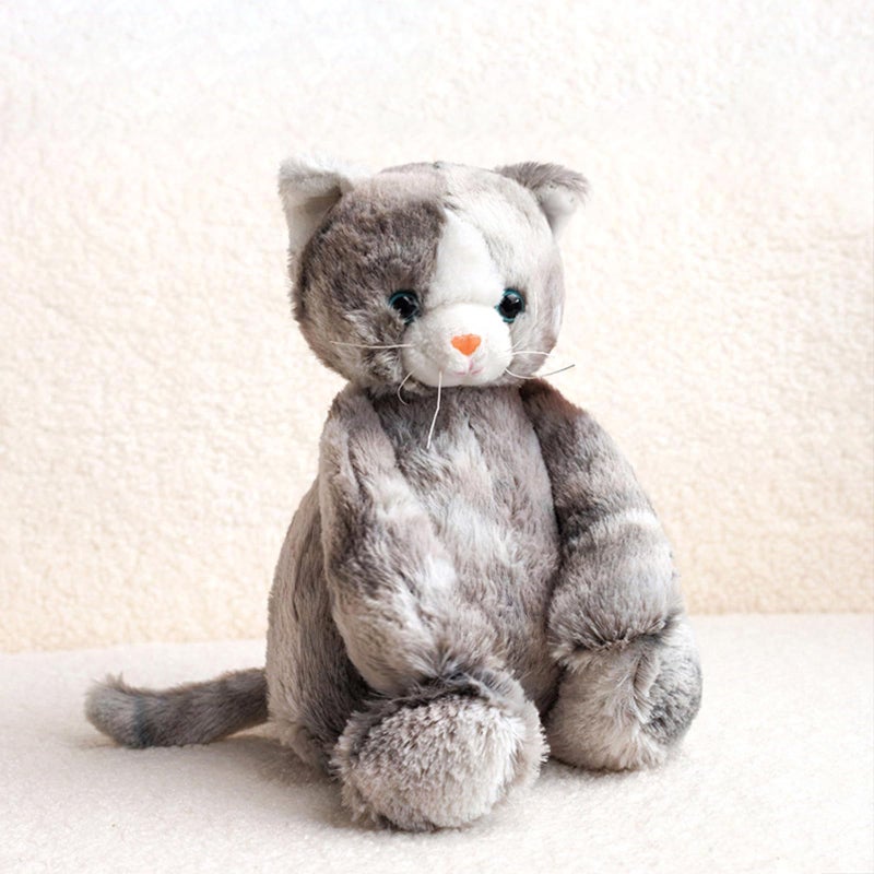 Ditucu Cat Stuffed Animal 9 inch Cute Realistic Kitten Plush Toys Ultra Soft Plushies Gifts for Kids Grey - Image 1