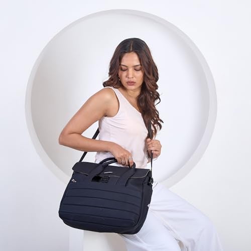THE ASSEMBLY Assembly 15.6 inch Laptop Messenger Bag for Men & Women, Water-Resistant Polyester & Lightweight Shoulder Bag with Padded Compartments & Multiple Pockets. - Image 2