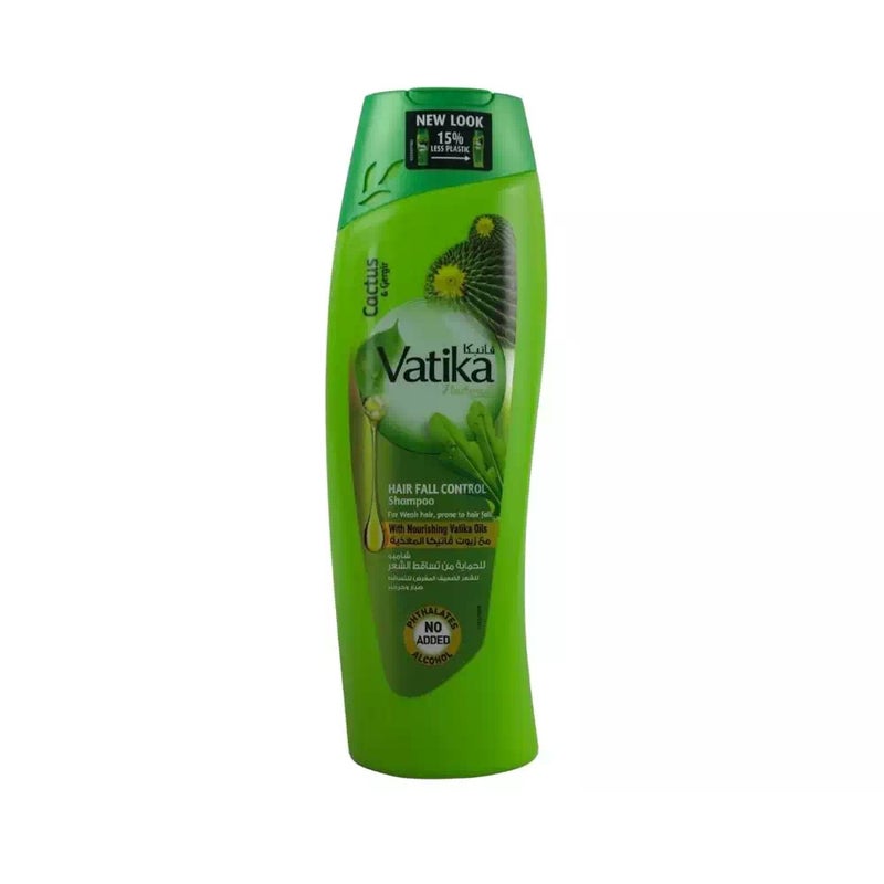 Vatika Hair Fall Control Shampoo With Cactus And Gergir Nourishing Vatika Oils- 400ml - Image 1