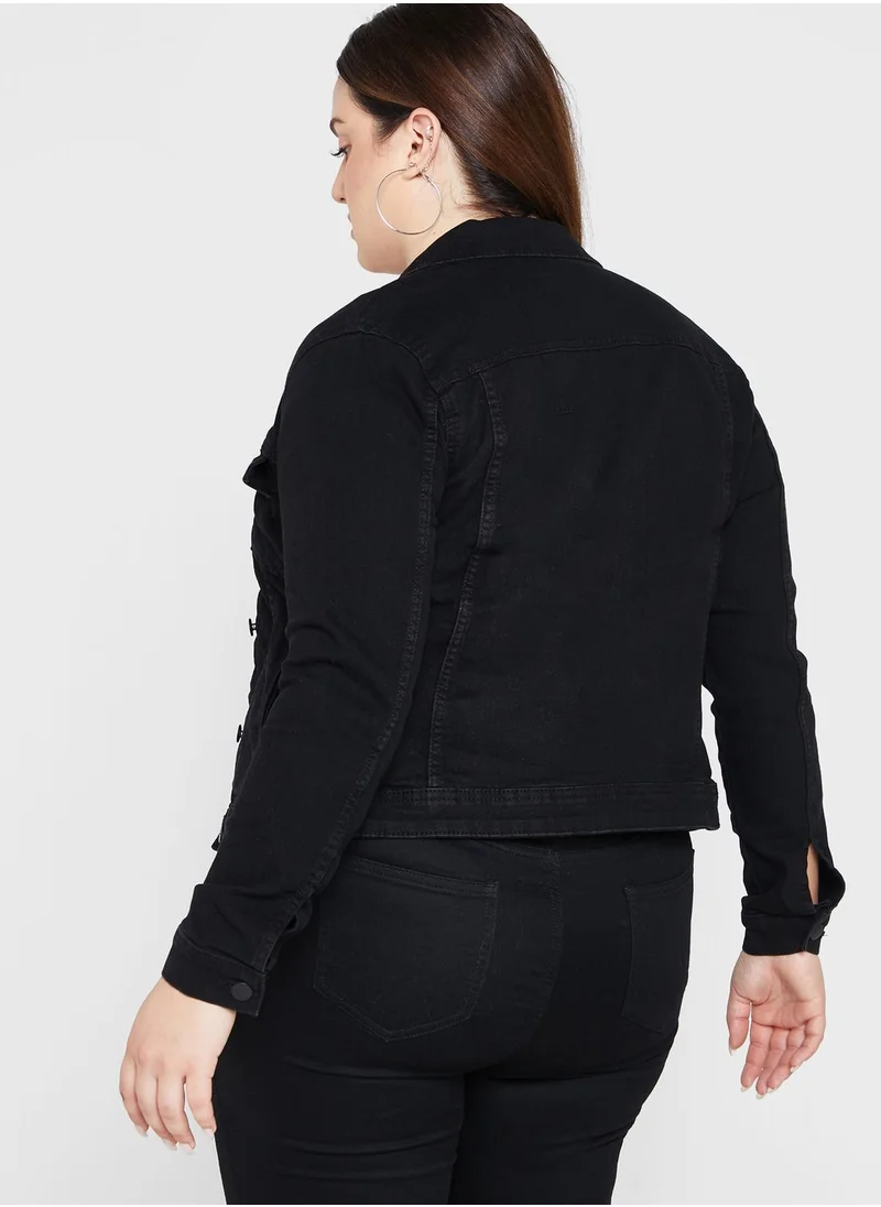 Only Carmakoma Pocket Detail Denim Jacket