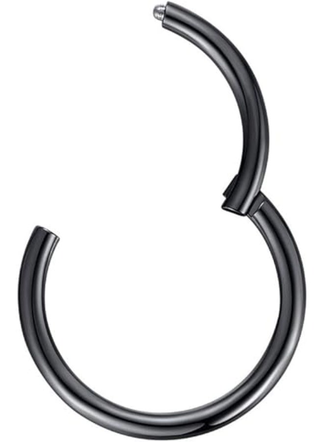 1.2*16MM  Titanium Steel Nasal Nail Stylish Nose Ring  (BLACK) - Image 3