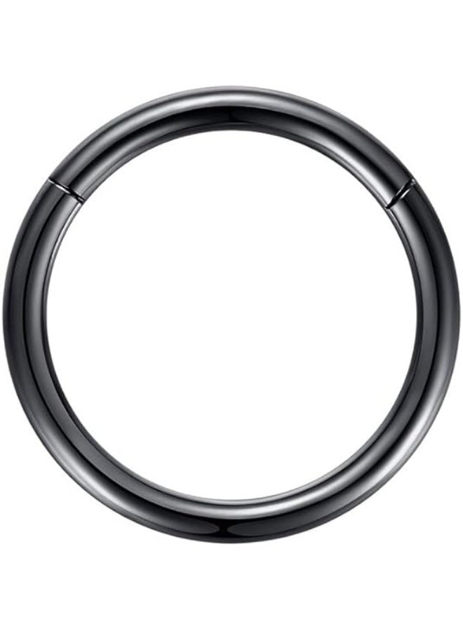 1.2*16MM  Titanium Steel Nasal Nail Stylish Nose Ring  (BLACK) - Image 2