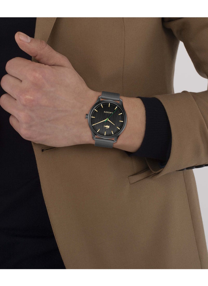 LACOSTE - LACOSTE ROUND ANALOG MEN'S BLACK CASE WATCH - 2011375 - Image 1