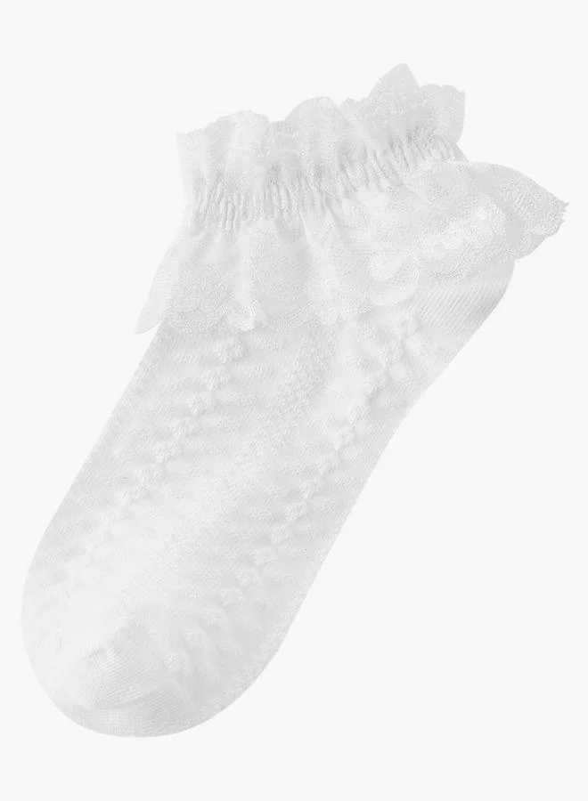 جونيورز Pack Of 5 Girls School Socks Ankle Length