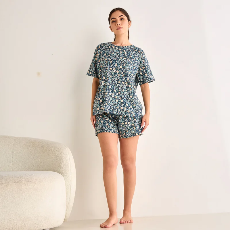 سبلاش فيڤ Floral Print Shorts Set