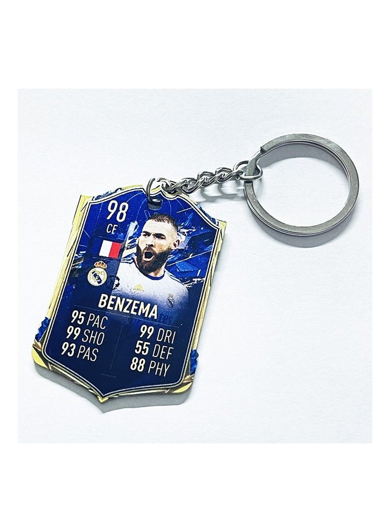 Striker Karim Benzema Jersey Keychain