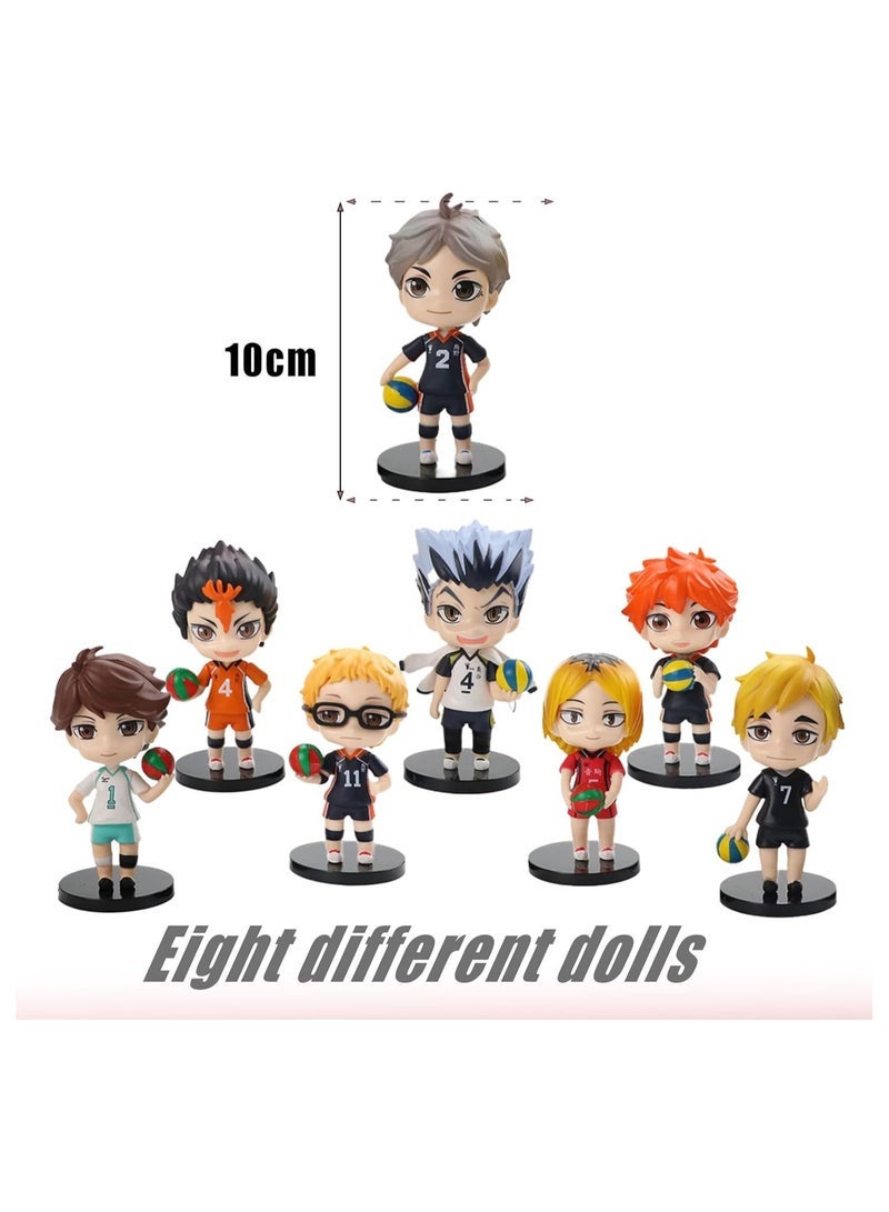 general Haikyuu dolls, 8 pieces Haikyuu toys, moveable dolls Haikyuu dolls 10 cm, Haikyuu moveable dolls, children's games Haikyuu moveable dolls, Haikyuu dolls children's birthday party - Image 3