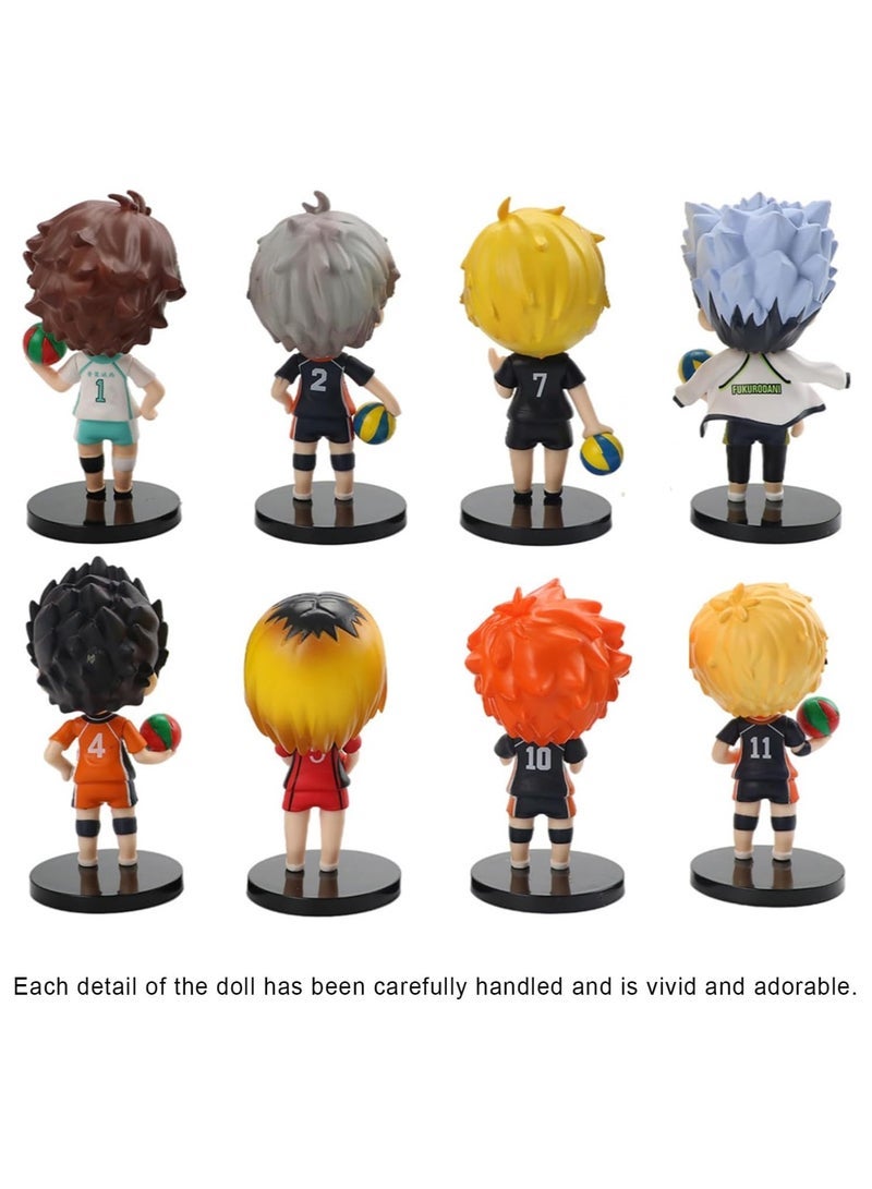 general Haikyuu dolls, 8 pieces Haikyuu toys, moveable dolls Haikyuu dolls 10 cm, Haikyuu moveable dolls, children's games Haikyuu moveable dolls, Haikyuu dolls children's birthday party - Image 2