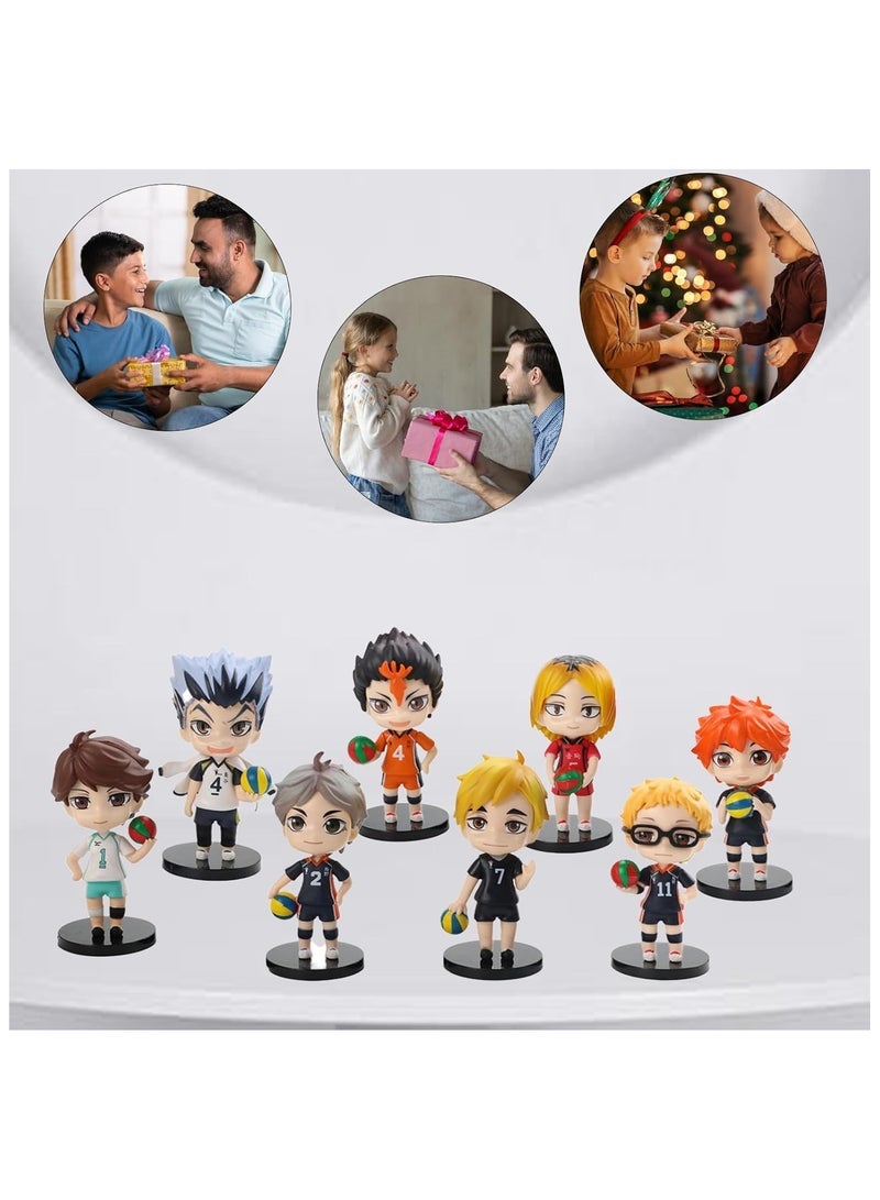 general Haikyuu dolls, 8 pieces Haikyuu toys, moveable dolls Haikyuu dolls 10 cm, Haikyuu moveable dolls, children's games Haikyuu moveable dolls, Haikyuu dolls children's birthday party - Image 4